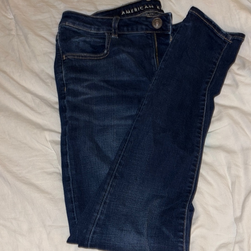 AE high-rise jegging, super stretch, Blue Skinny Jeans